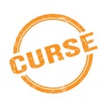 CURSE text written on orange grungy round stamp Royalty Free Stock Photo