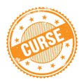 CURSE text written on orange grungy round stamp Royalty Free Stock Photo