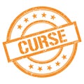 CURSE text written on orange vintage stamp Royalty Free Stock Photo
