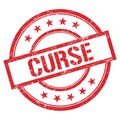 CURSE text written on red vintage stamp Royalty Free Stock Photo