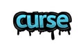 CURSE writing vector design on white background Royalty Free Stock Photo