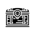 cursed chest glyph icon vector illustration Royalty Free Stock Photo