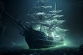 Cursed Ghost Ship A cursed ghost ship sailing