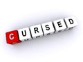 cursed word block on white Royalty Free Stock Photo