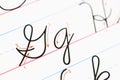 Cursive handwriting. Royalty Free Stock Photo