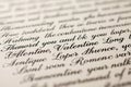 Cursive Writing Showing Emotional Longing And Memory Royalty Free Stock Photo