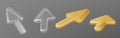 Cursor arrow 3d vector set. Royalty Free Stock Photo