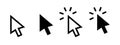 Cursor arrow icon. Arrow pointer symbol. Computer mouse interface cursor vector illustration. Web interface pointer pictogram Royalty Free Stock Photo