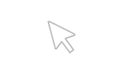 Cursor Arrow Icon - Clean Line Art Design Royalty Free Stock Photo
