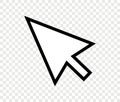Cursor arrow icon click pointer. Vector internet cursor symbol point arrow outline isolated