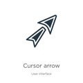 Cursor arrow icon vector. Trendy flat cursor arrow icon from user interface collection isolated on white background. Vector Royalty Free Stock Photo