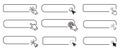 Cursor arrow pointer, click here mouse load symbol. Pointer cursor and loading icon. Cursors icons click set. Touch Royalty Free Stock Photo