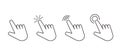 Cursor arrow pointer, click here mouse load symbol. Pointer cursor and loading icon. Cursors icons click set. Touch Royalty Free Stock Photo