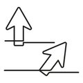 Cursor arrows design. Upward and diagonal direction. User interface symbol. Vector illustration. EPS 10. Royalty Free Stock Photo