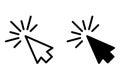 Cursor arrows icon, click icon. Stock vector. Royalty Free Stock Photo