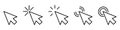 Cursor arrows icons, click icon, vector icons. Stock vector. Royalty Free Stock Photo