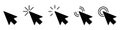 Cursor arrows icons, click icon, vector icons. Stock vector. Royalty Free Stock Photo