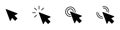 Cursor arrows icons, click vector icons. Royalty Free Stock Photo