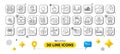 Cursor, Cashback and Safe time line icons pack. For web app. 3d design elements. Vector