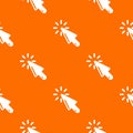 Cursor click pattern vector orange