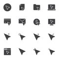 Cursor click vector icons set Royalty Free Stock Photo