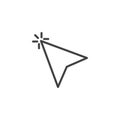 Cursor clicking outline icon Royalty Free Stock Photo