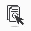 Cursor Clicking to Refresh Document Icon Royalty Free Stock Photo