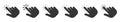 Cursor computer mouse icons. Vector pointing hand clicks icons Royalty Free Stock Photo