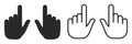 Cursor computer mouse icons. Vector pointing hand clicks icons Royalty Free Stock Photo