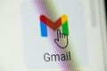 Cursor on computer screen clicking on Google Mail icon. Chernihiv, Ukraine - 15 January 2022