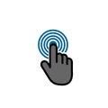 Cursor finger sign icon logo vector