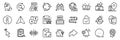 Cursor, 5g technology and Lock line icons pack. For web app. App line icons. Vector