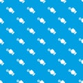 Cursor hand click pattern vector seamless blue