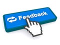 Cursor hand and feedback button Royalty Free Stock Photo