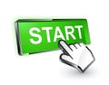 Cursor hand over start button