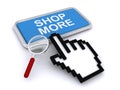 Cursor hand on shop more button