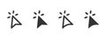 Cursor icon. Arrow pointer with click rays vector illustration. Used for web, app and desktop navigation symbol. Tap, press or Royalty Free Stock Photo