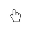 Cursor icon. Cursor button. Vector cursor shape. Hand symboll. Pointer sign