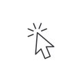 Cursor icon. Cursor button. Vector cursor shape. Arrow symbol. Pointer sign Royalty Free Stock Photo