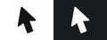 Cursor icon linear graphics set vector in black Royalty Free Stock Photo