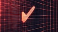 Cursor icon on pixelated grid background for computer services with space for text