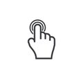 Cursor icon. Vector icon. Arrow button. Finger sign . Hand symboll. Pointer sign. Fingerprint Royalty Free Stock Photo