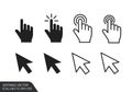 Cursor icons hand pointer and arrow pointer click image Royalty Free Stock Photo