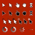 Cursor icons Royalty Free Stock Photo