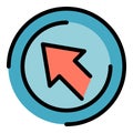 Cursor interface icon color outline vector Royalty Free Stock Photo