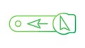 Cursor and Left Arrow Icon, Intuitive Navigation and Selection, vector design Generative AI Royalty Free Stock Photo