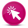 Cursor luxurious glossy pink round button abstract Royalty Free Stock Photo