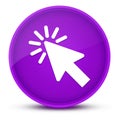 Cursor luxurious glossy purple round button abstract Royalty Free Stock Photo