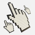 Cursor made of three-dimensional plastic pixels Royalty Free Stock Photo