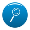 Cursor magnifier element icon blue vector Royalty Free Stock Photo
